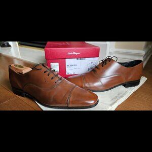SALVATORE FERRAGAMO, REMIGIO, PORTO CALF DRESS SHOE